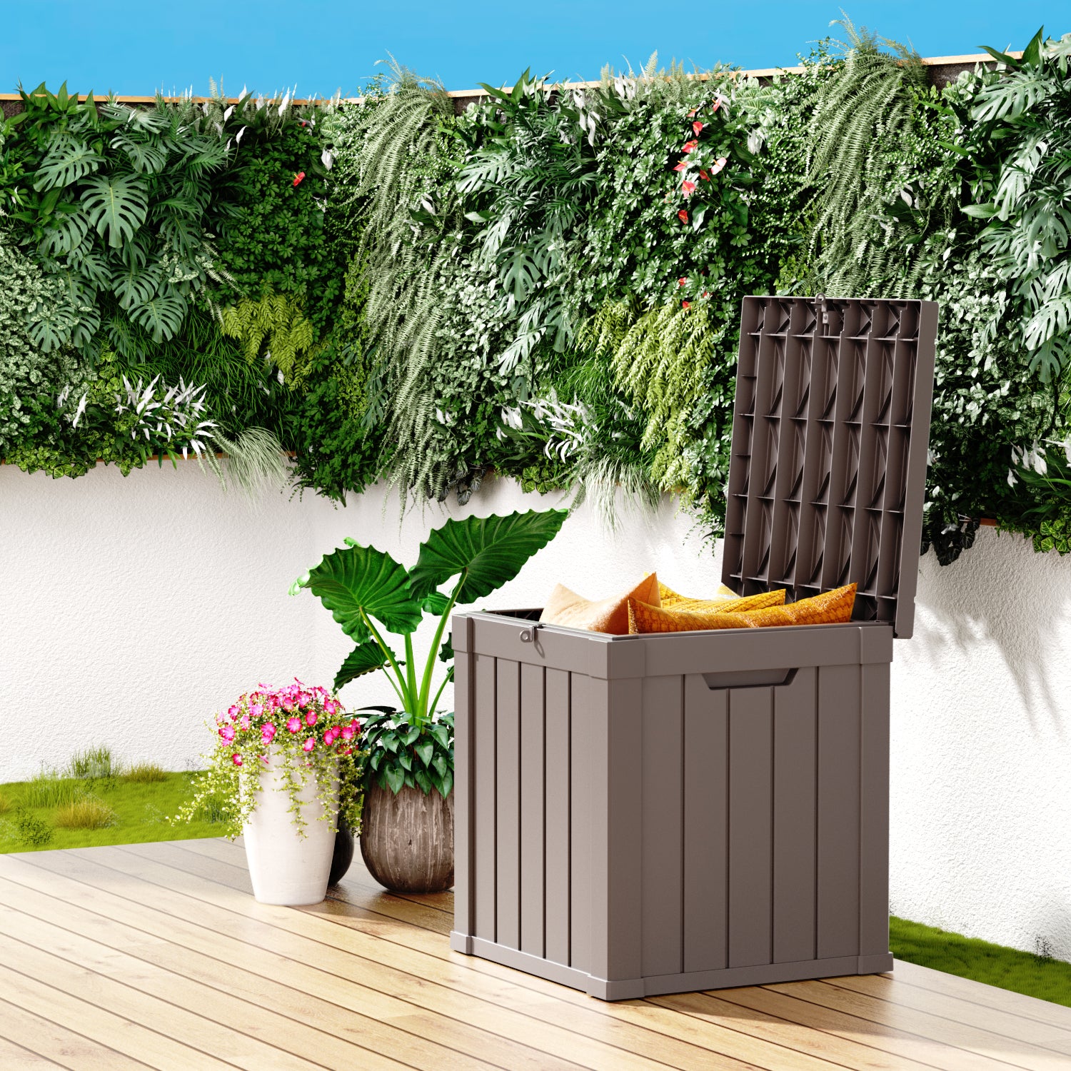 VBAL 50 Gallon recyclable eco-friendly resin material storage Deck Box