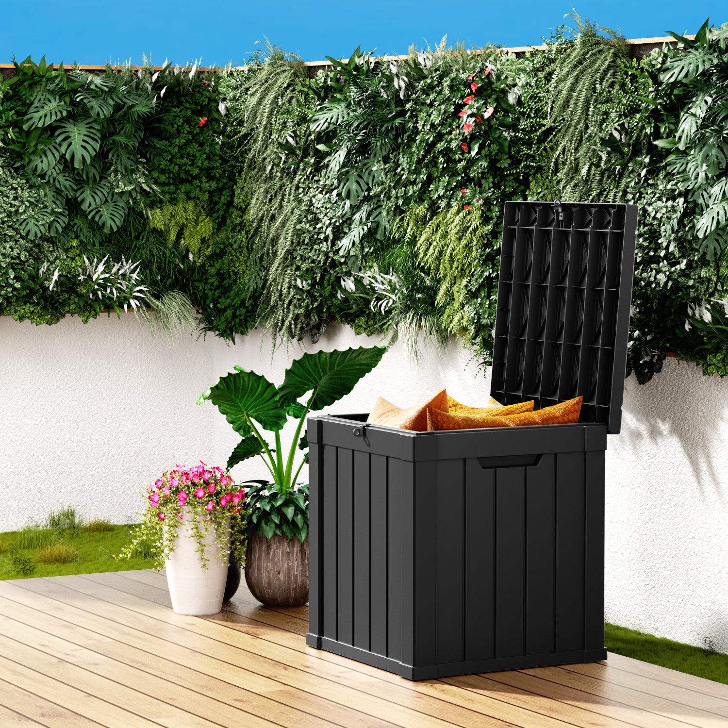 VBAL 50 Gallon recyclable eco-friendly resin material storage Deck Box