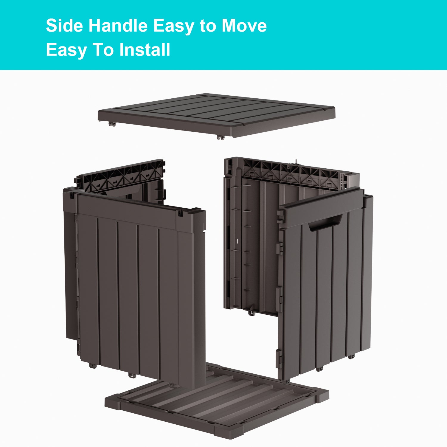 VBAL 50 Gallon recyclable eco-friendly resin material storage Deck Box