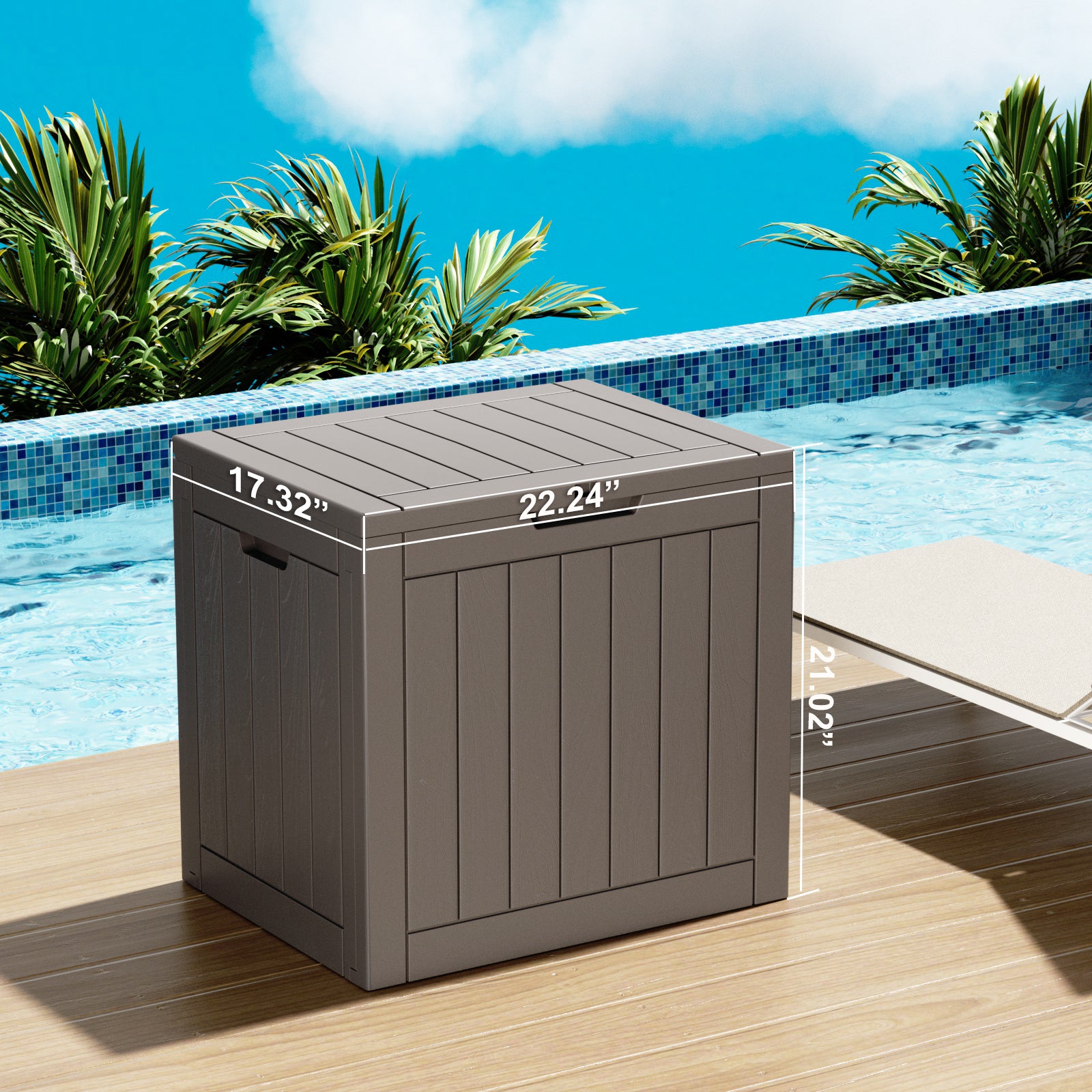 VBAL 30 Gallon recyclable eco-friendly resin material storage Deck Box