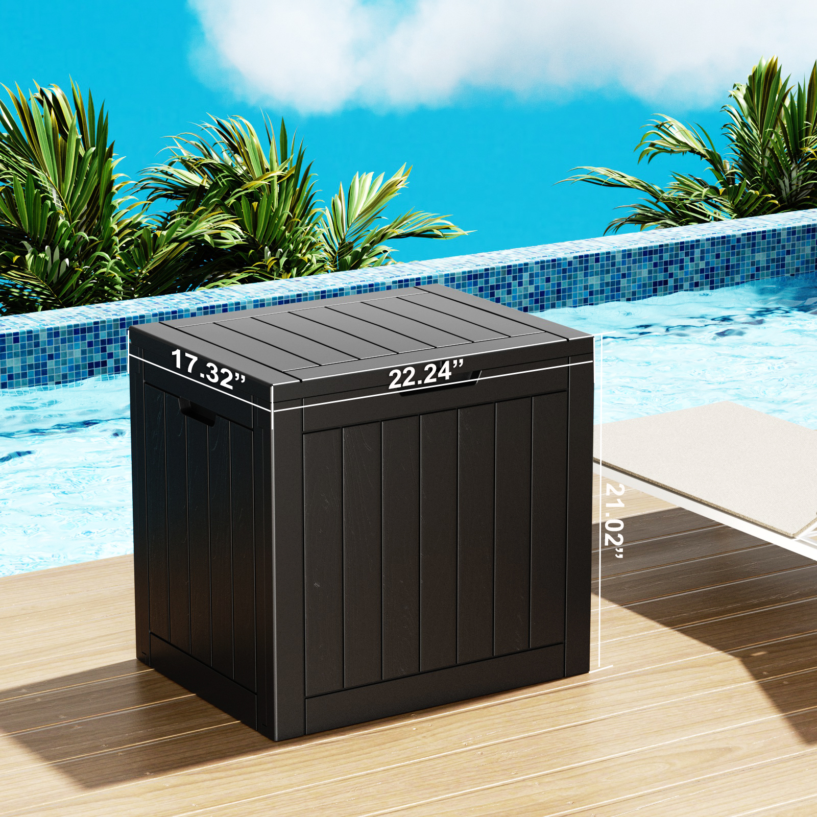VBAL 30 Gallon recyclable eco-friendly resin material storage Deck Box
