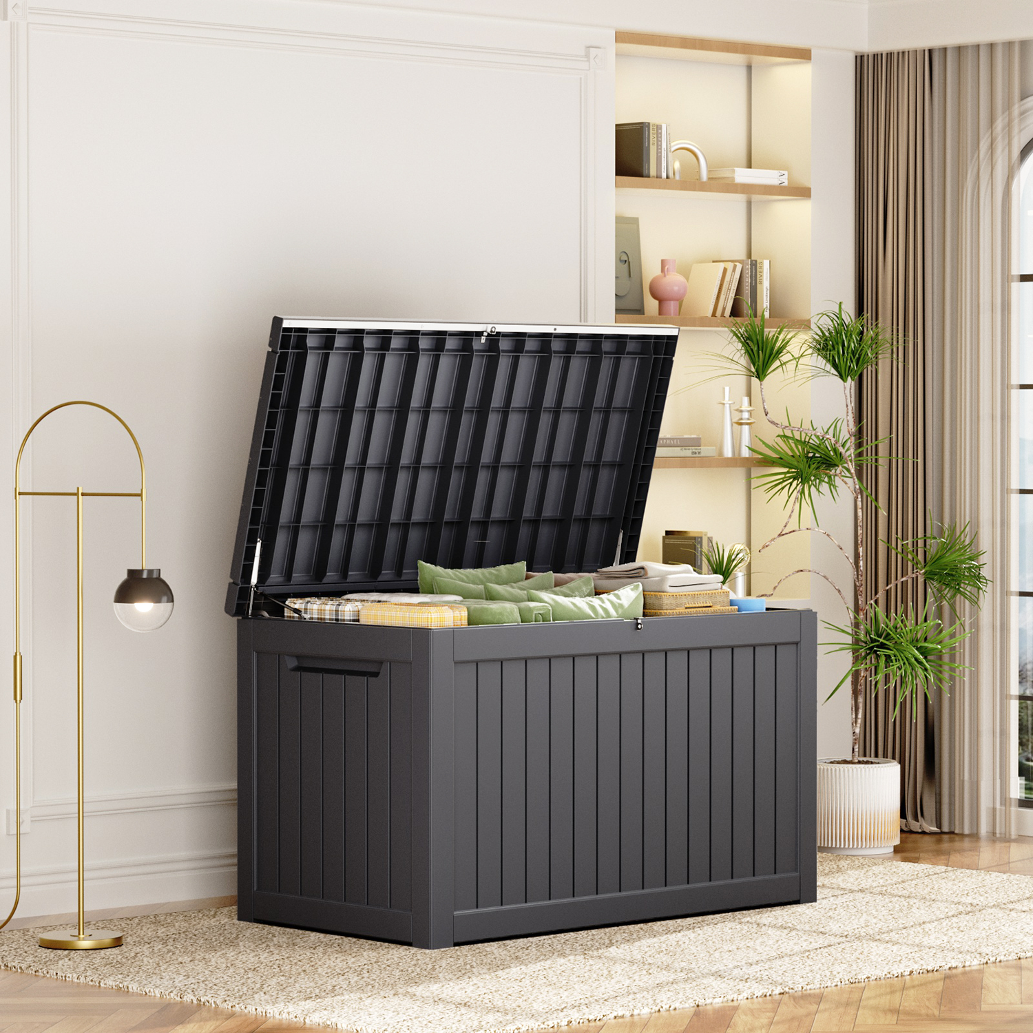 VBAL 230 Gallon recyclable eco-friendly resin material storage Deck Box