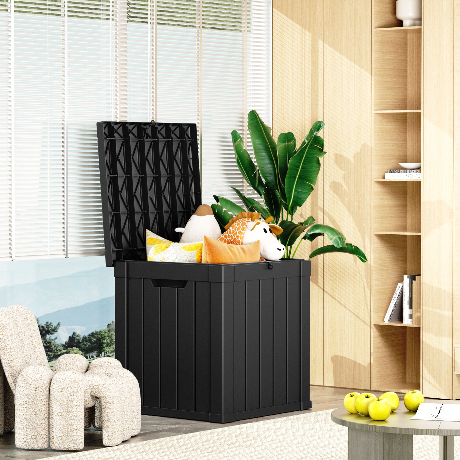 VBAL 50 Gallon recyclable eco-friendly resin material storage Deck Box