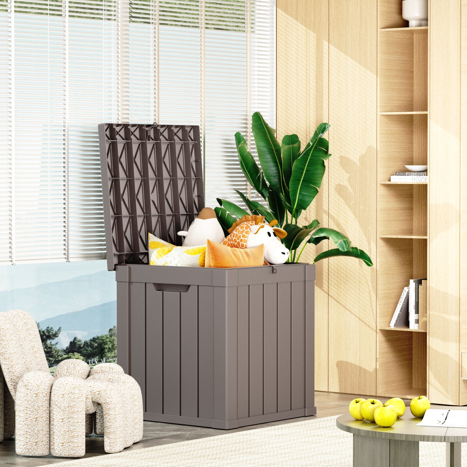 VBAL 50 Gallon recyclable eco-friendly resin material storage Deck Box