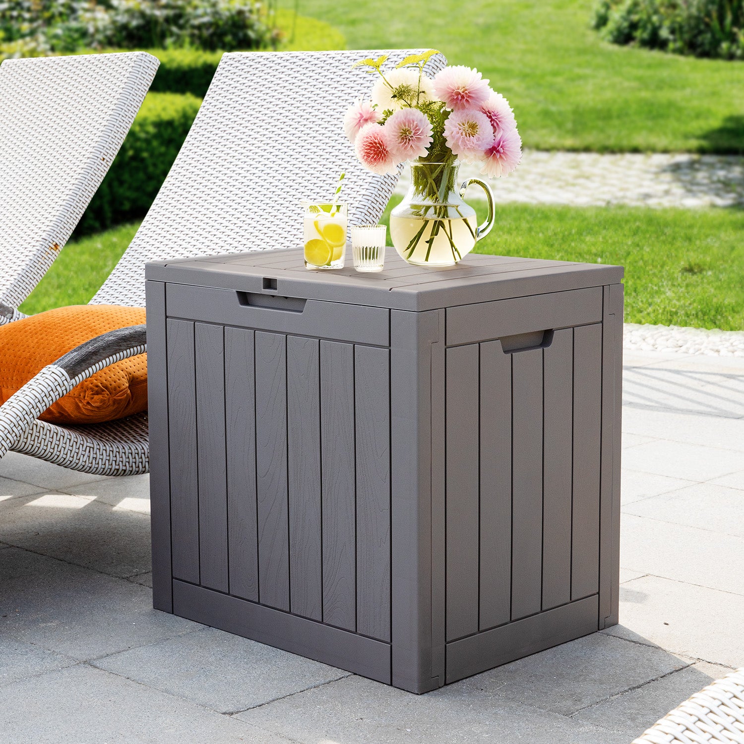 VBAL 30 Gallon recyclable eco-friendly resin material storage Deck Box