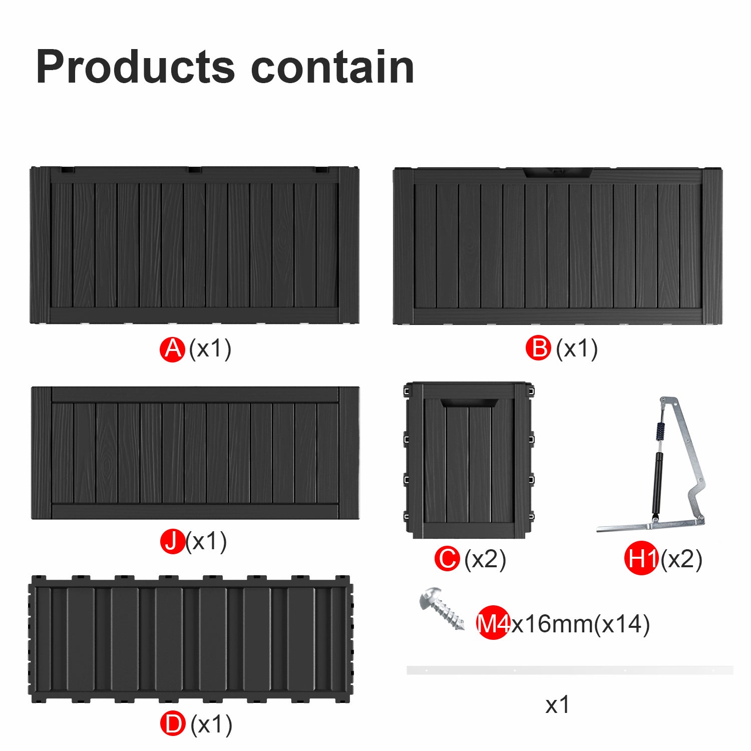 VBAL 80 Gallon recyclable eco-friendly resin material storage Deck Box
