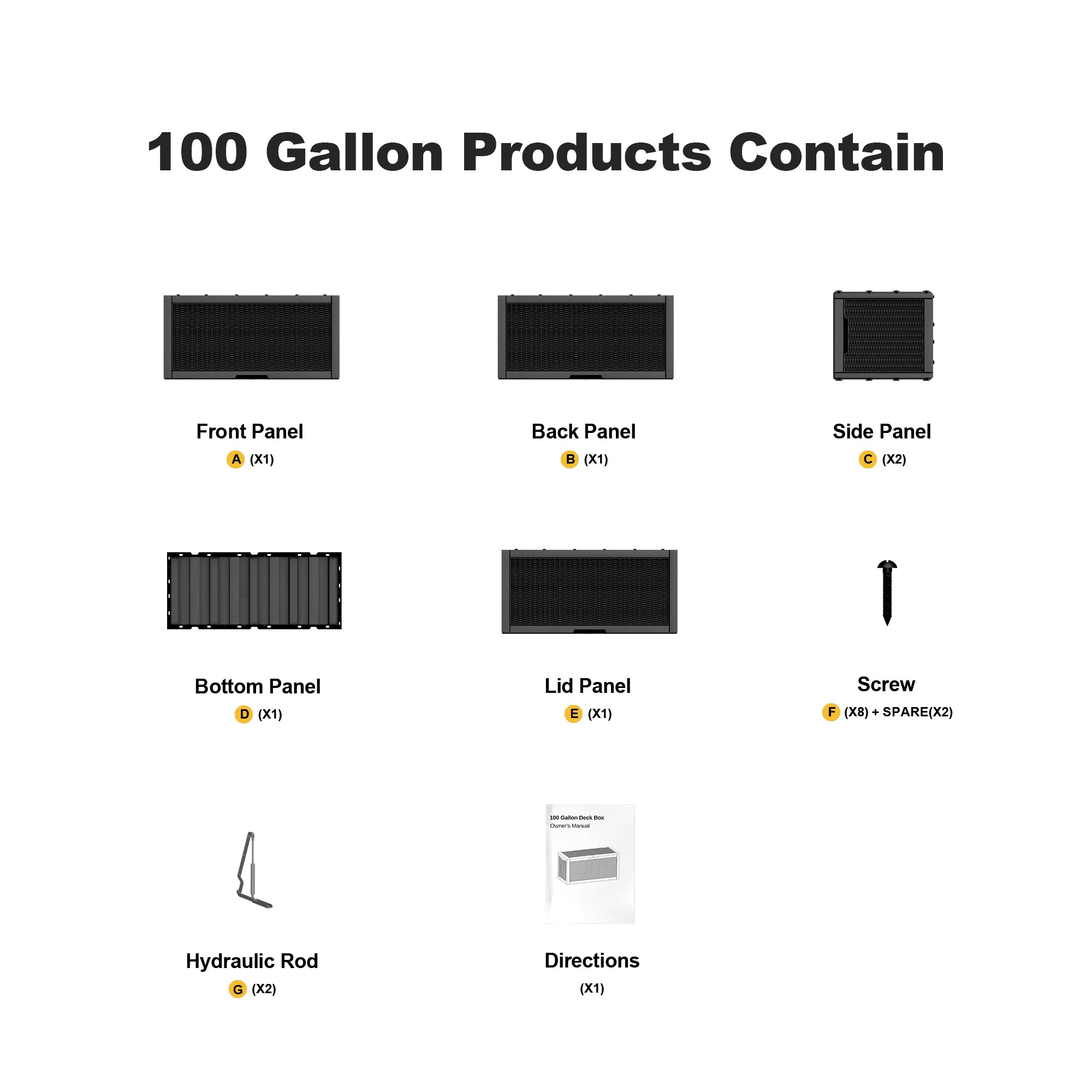 VBAL 100 gallon recyclable eco-friendly resin + rattan material storage Deck Box