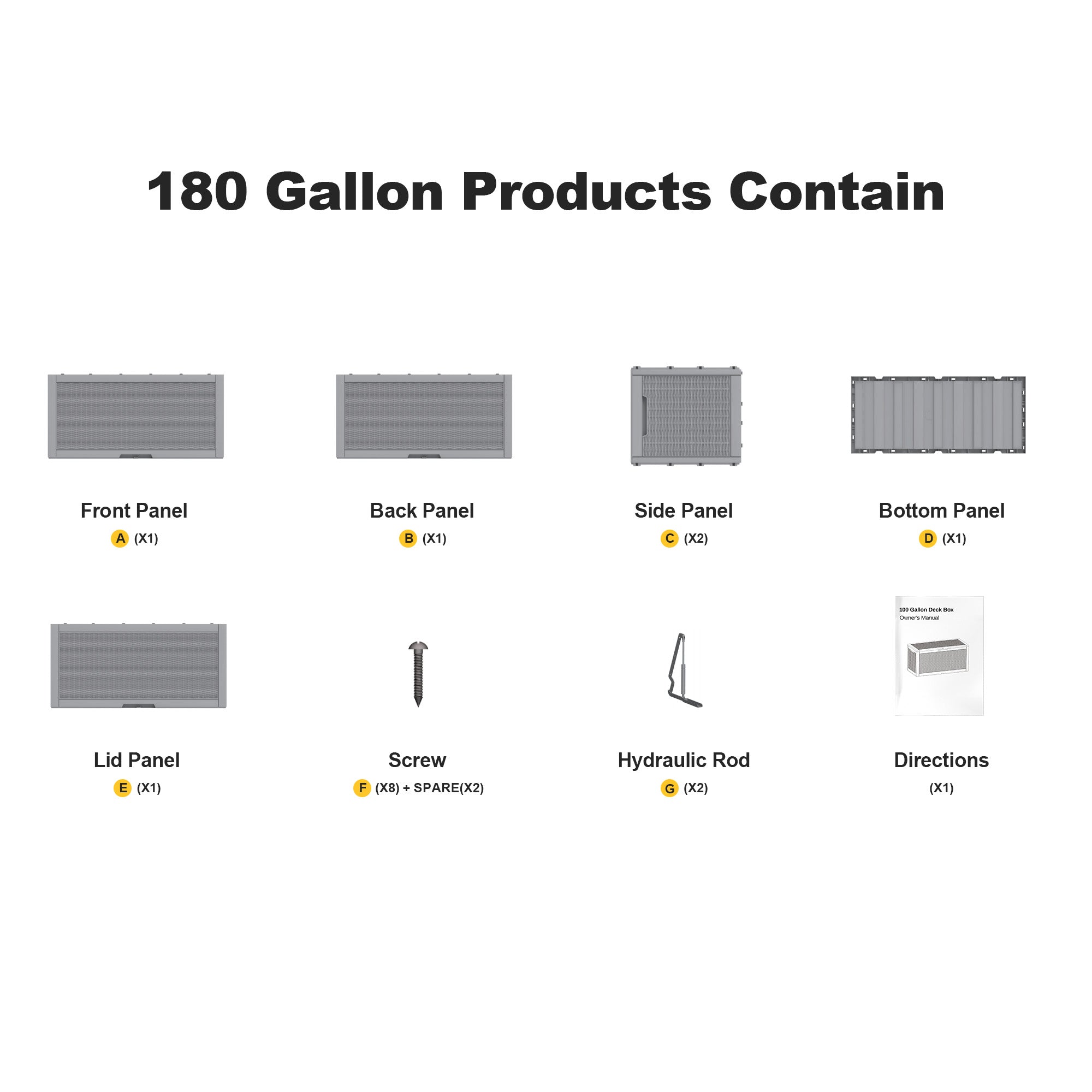 VBAL 100 gallon recyclable eco-friendly resin + rattan material storage Deck Box