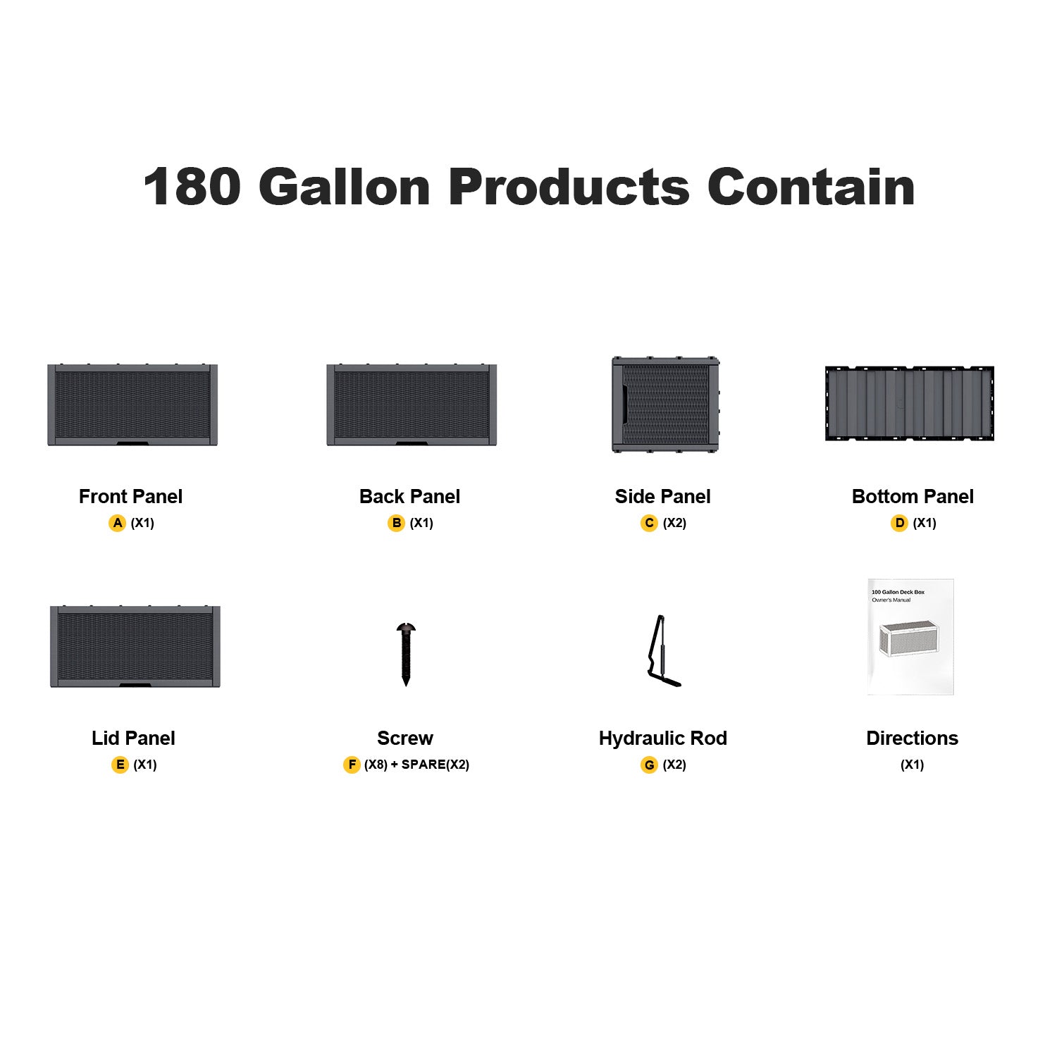 VBAL 100 gallon recyclable eco-friendly resin + rattan material storage Deck Box