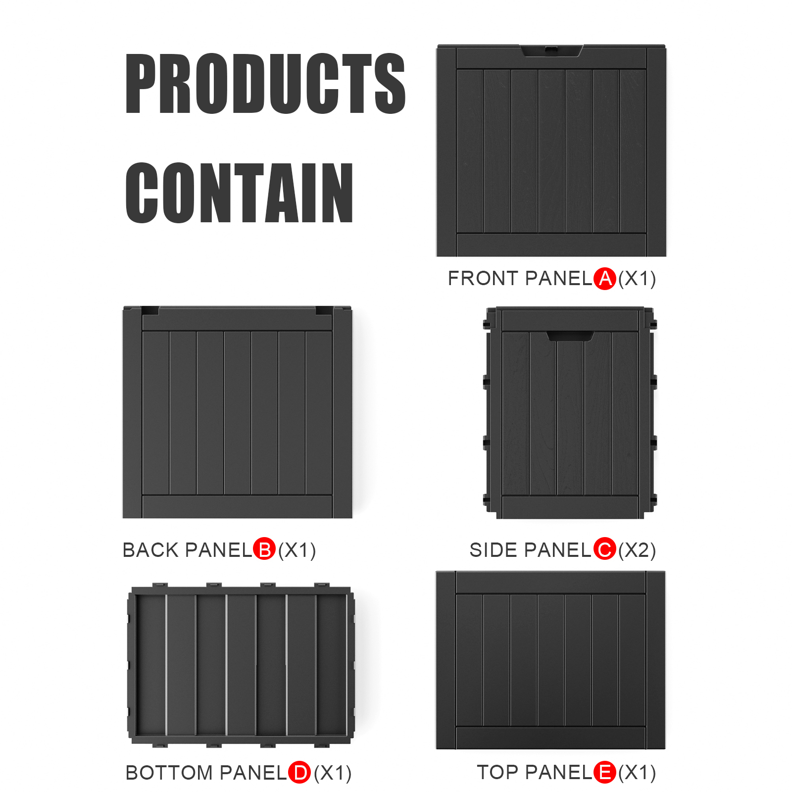 VBAL 30 Gallon recyclable eco-friendly resin material storage Deck Box