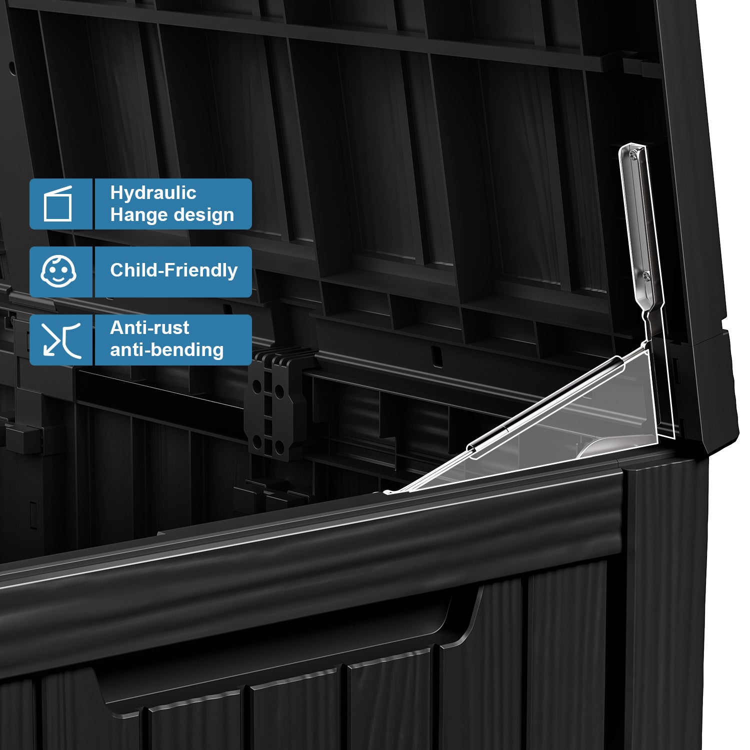 VBAL  180 Gallon recyclable eco-friendly resin material storage Deck Box