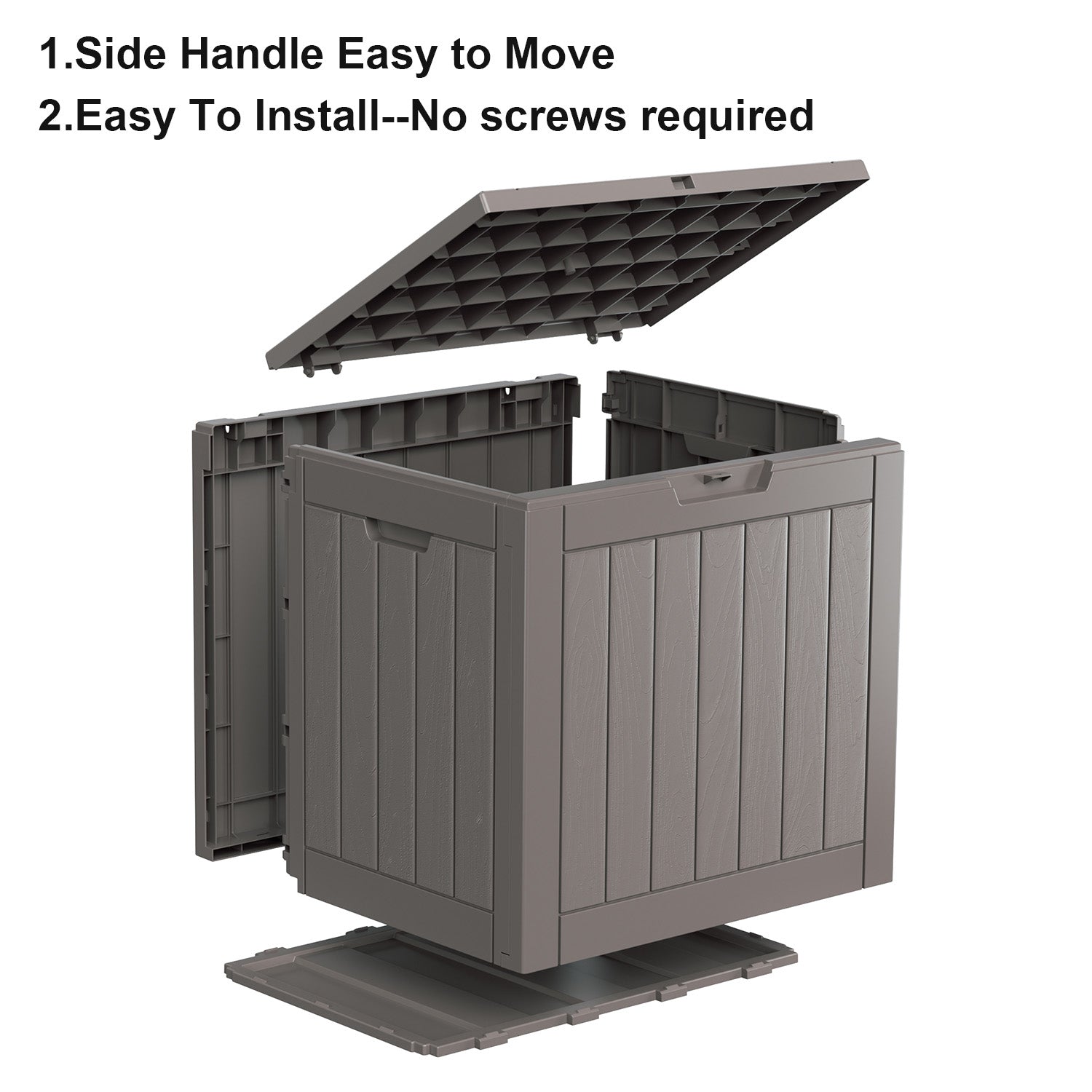 VBAL 30 Gallon recyclable eco-friendly resin material storage Deck Box