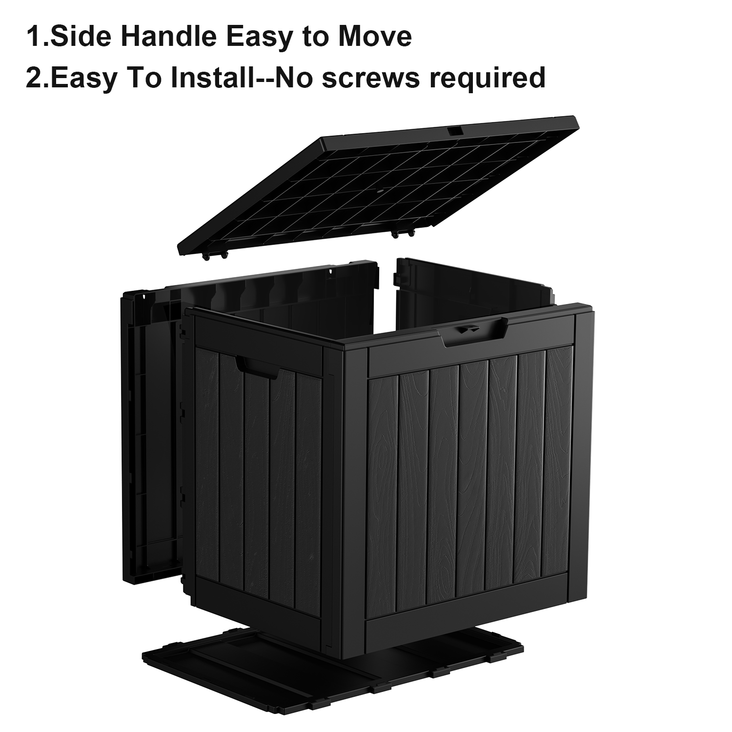 VBAL 30 Gallon recyclable eco-friendly resin material storage Deck Box