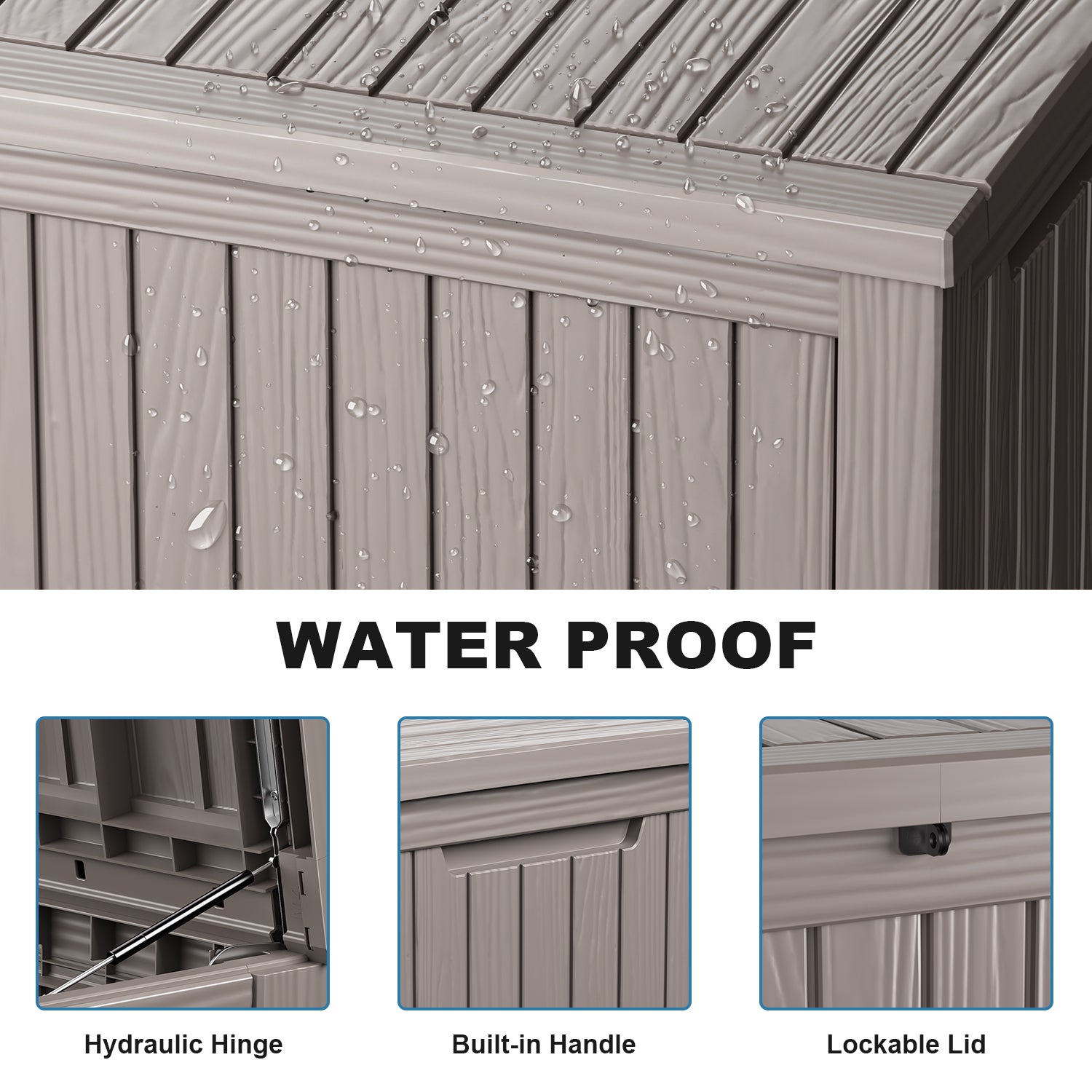 VBAL  180 Gallon recyclable eco-friendly resin material storage Deck Box