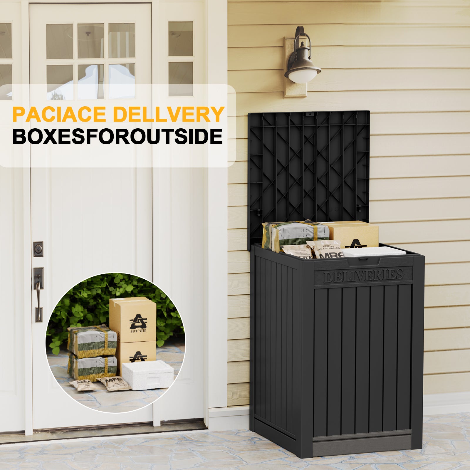 VBAL Package Delivery Box for Outside,Durable Weather Resistant,Parcel Outdoor Storage Box