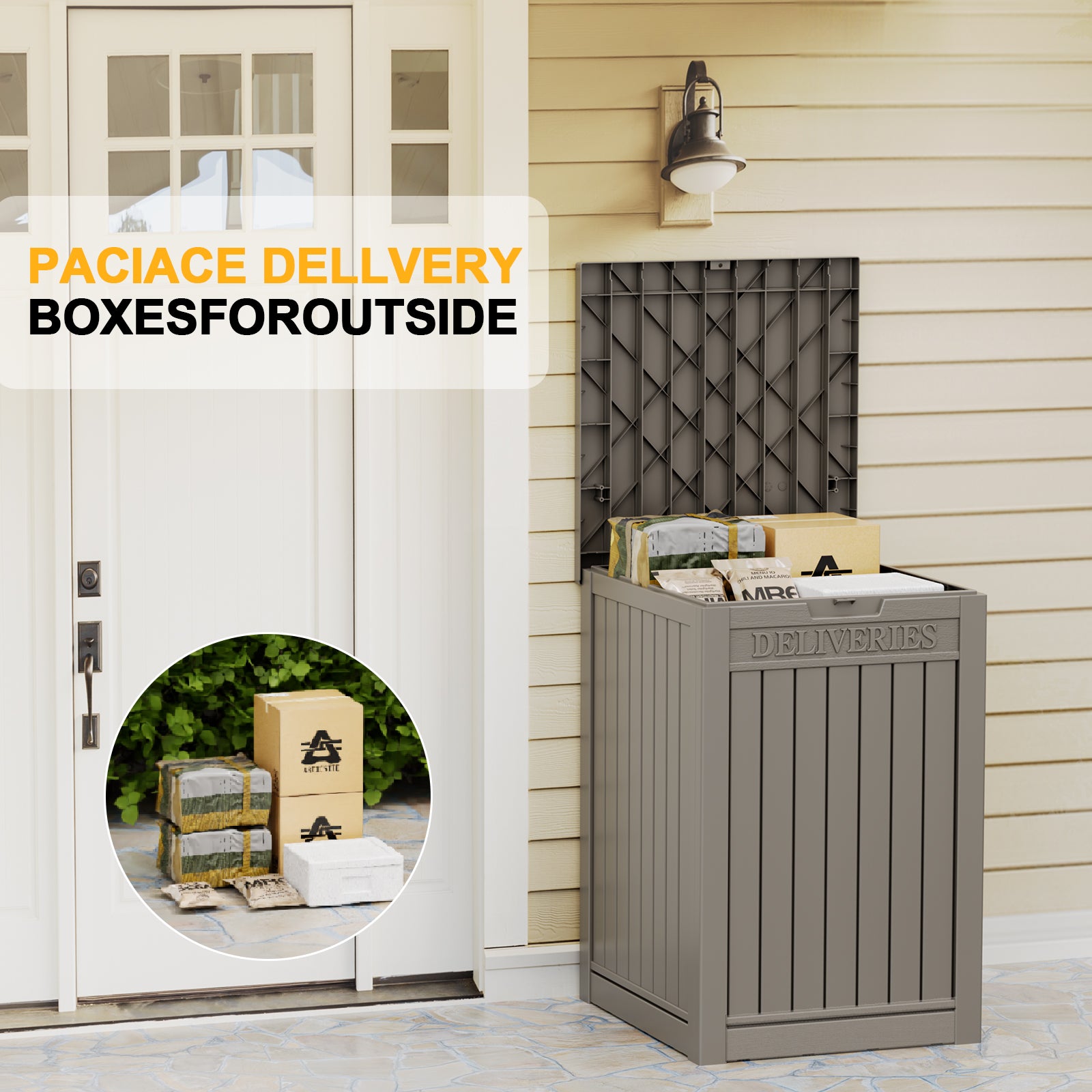 VBAL Package Delivery Box for Outside,Durable Weather Resistant,Parcel Outdoor Storage Box