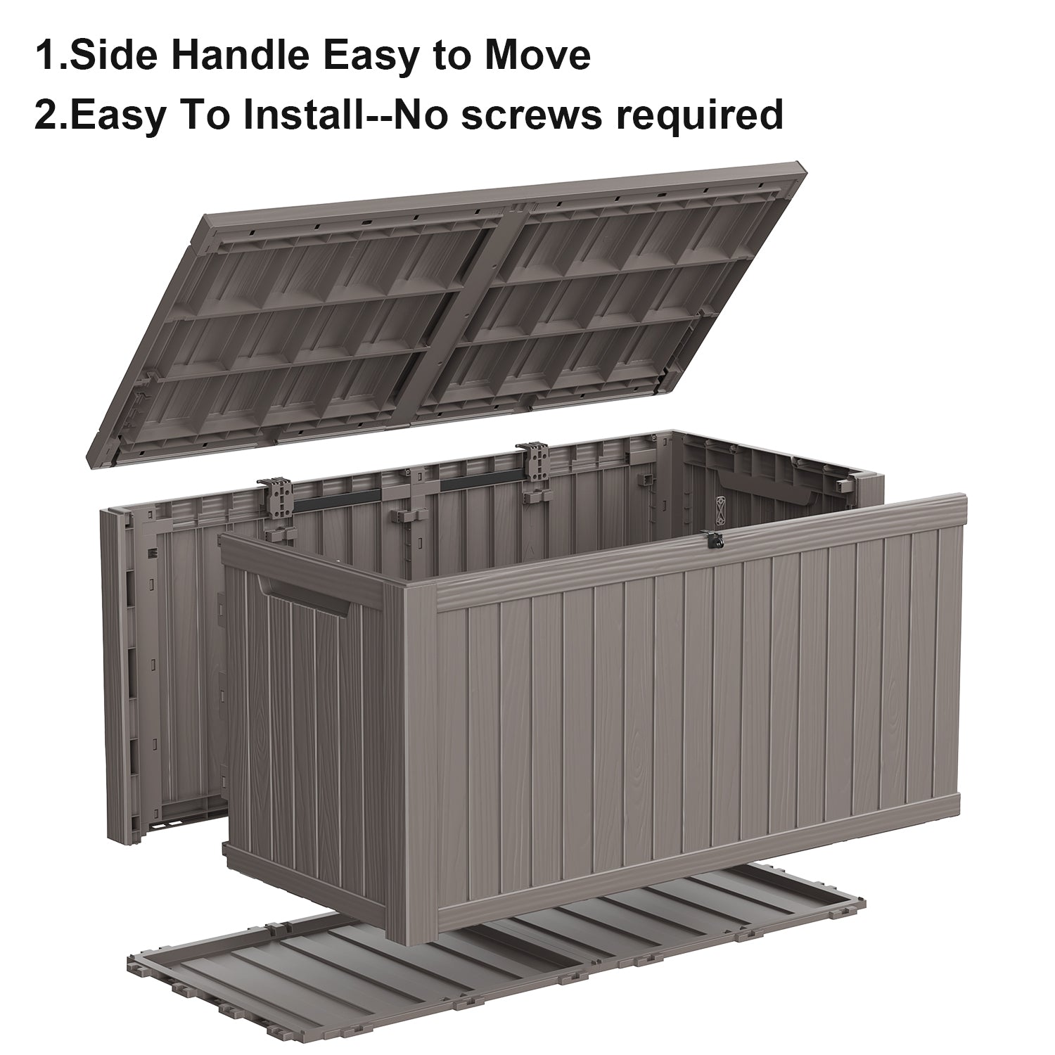 VBAL  180 Gallon recyclable eco-friendly resin material storage Deck Box